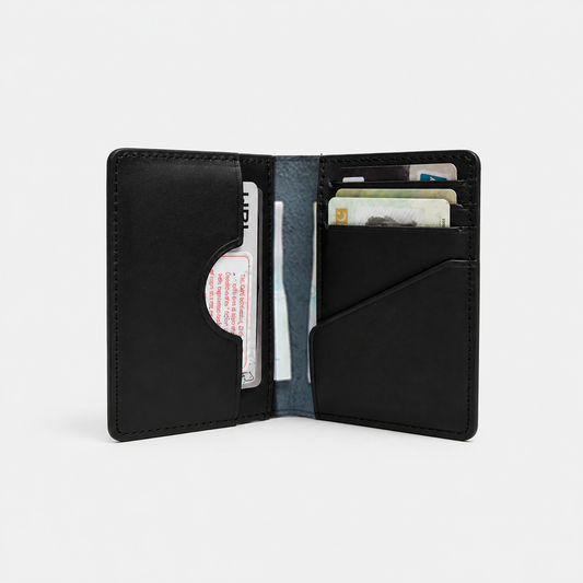 Bi Fold Card Holder Black
